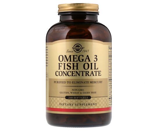 Жирні кислоти Solgar Омега-3 Риб'ячий жир, концетратов, Omega-3 Fish Oil Concenta (SOL-01699)