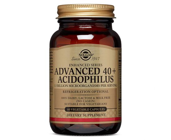 Пробіотики Solgar Пробіотик, Advanced 40+ Acidophilus, 60 капсул (SOL00027)