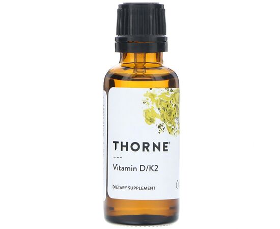 Вітамін Thorne Research Вітамін D3 і K2, Vitamin D / K2, 30 мл (THR-50001)