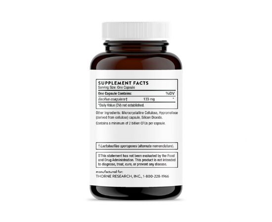 Пробиотики Thorne Research Пробиотики, Bacillus Coagulans, 60 Капсул (THR-75802), изображение 2 Пробиотики Thorne Research Пробиотики, Bacillus Coagulans, 60 Капсул (THR-75802), изображение 2