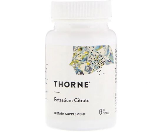 Минералы Thorne Research Калий Цитрат, Potassium Citrate, 90 капсул (THR-24002)
