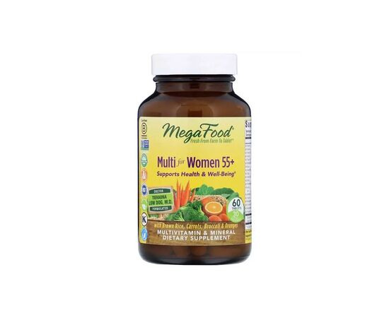 Мультивітамін MegaFood Мультивітаміни для жінок 55+, Multi for Women 55+, 60 таблет (MGF-10271)