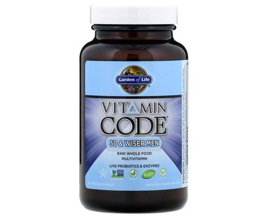 Мультивитамин Garden of Life Мужские Мультивитамины 50+, Vitamin Code, 120 вегетарианск (GOL-11369)