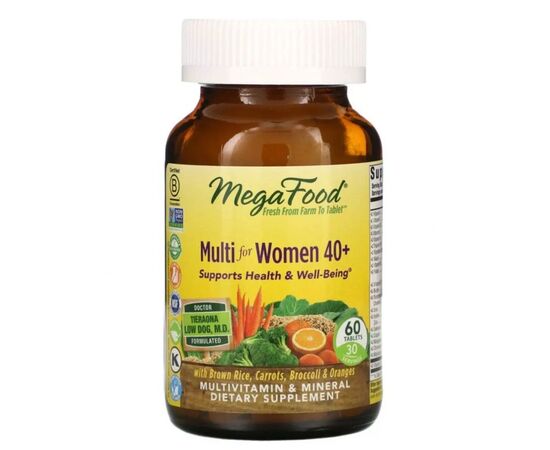 Мультивитамин MegaFood Мультивитамины для женщин 40+, Multi for Women 40+, 60 табл (MGF-10321)