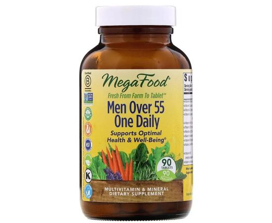 Мультивитамин MegaFood Мультивитамины для мужчин 55+, Men Over 55 One Daily, 90 та (MGF-10356)