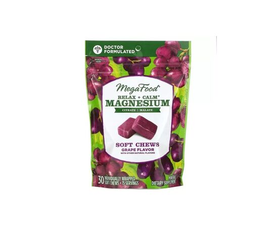 Минералы MegaFood Успокаивающий Магний, вкус винограда, Relax + Calm Magnesium (MGF-10399)