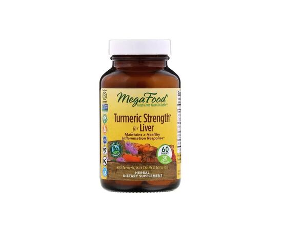 Травы MegaFood Сила куркумы для печени, Turmeric Strength for Liver, 60 та (MGF10306)
