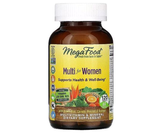 Мультивитамин MegaFood Мультивитамины для Женщин, Multi for Women, 120 таблеток (MGF-10324)