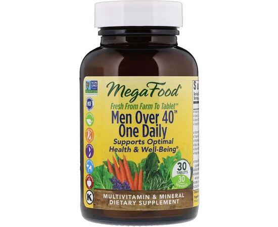 Мультивитамин MegaFood Мультивитамины для мужчин 40+, Men Over 40 One Daily, 30 та (MGF-10268)