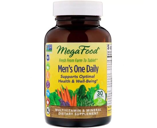 Мультивитамин MegaFood Мультивитамины для мужчин, Men’s One Daily, 30 таблеток (MGF-10106)