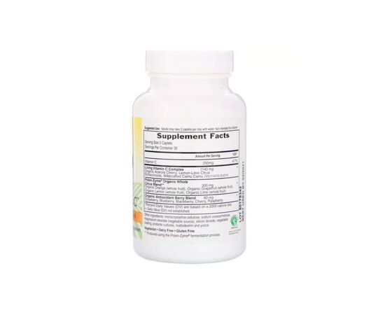 Вітамін Garden of Life Живий Вітамін С, Living Vitamin C, 60 вегетаріанських капсул (GOL-11148), зображення 2 Вітамін Garden of Life Живий Вітамін С, Living Vitamin C, 60 вегетаріанських капсул (GOL-11148), зображення 2