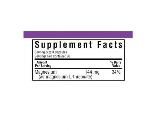 Аминокислота Bluebonnet Nutrition L-Треонат Магния, Magnesium L-Threonate, 90 вегетарианских (BLB0750), изображение 2 Аминокислота Bluebonnet Nutrition L-Треонат Магния, Magnesium L-Threonate, 90 вегетарианских (BLB0750), изображение 2
