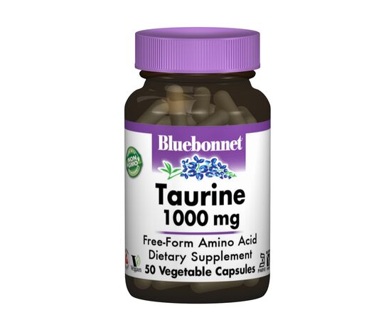 Аминокислота Bluebonnet Nutrition Таурин 1000мг, 50 гелевых капсул (BLB-00087)