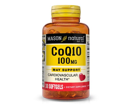 Антиоксидант Mason Natural Коэнзим Q10 100 мг, Co Q10, 30 гелевых капсул (MAV13198)