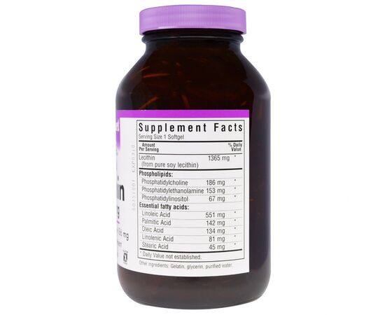 Аминокислота Bluebonnet Nutrition Натуральный Лецитин 1365мг, 180 желатиновых капсул (BLB-00926), изображение 2 Аминокислота Bluebonnet Nutrition Натуральный Лецитин 1365мг, 180 желатиновых капсул (BLB-00926), изображение 2