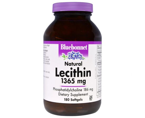 Аминокислота Bluebonnet Nutrition Натуральный Лецитин 1365мг, 180 желатиновых капсул (BLB-00926)