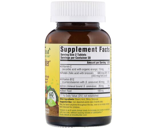 Витаминно-минеральный комплекс MegaFood Строитель крови, Blood Builder Minis, 60 таблеток (MGF-10337), изображение 2 Витаминно-минеральный комплекс MegaFood Строитель крови, Blood Builder Minis, 60 таблеток (MGF-10337), изображение 2