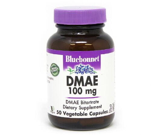 Амінокислота Bluebonnet Nutrition Диметиламіноетанол, DMAE, 100 мг, 50 рослинних капсул (BLB1088)