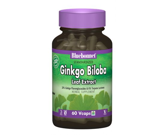 Травы Bluebonnet Nutrition Экстракт Листьев Гинкго Билобы, Ginkgo Biloba Leaf Extract, (BLB1362)