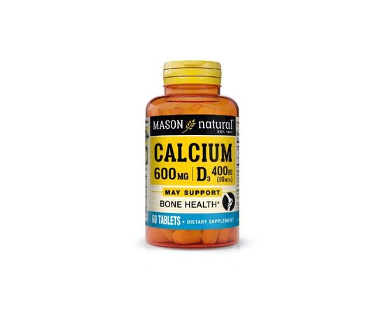 Мінерали Mason Natural Кальцій 600 мг+вітамін D3, Calcium 600 mg Plus Vitamin D3, 6 (311845088956)