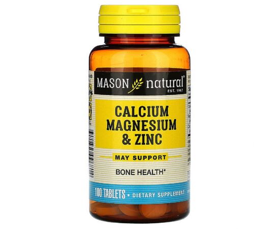 Минералы Mason Natural Кальций, магний и цинк, Calcium Magnesium & Zinc, 100 табле (MAV-09681)
