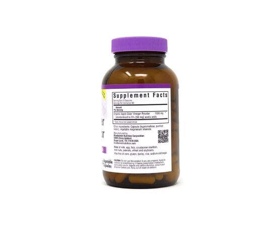Травы Bluebonnet Nutrition Яблочный уксус, Apple cider vinegar, 120 вегетарианских капсул (BLB0984), изображение 2 Травы Bluebonnet Nutrition Яблочный уксус, Apple cider vinegar, 120 вегетарианских капсул (BLB0984), изображение 2