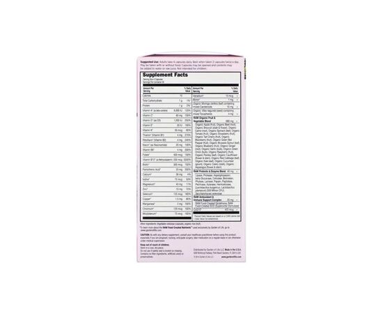 Мультивитамин Garden of Life Женские Мультивитамины 50+, Vitamin Code, 120 вегетарианских к (GOL11367), изображение 3 Мультивитамин Garden of Life Женские Мультивитамины 50+, Vitamin Code, 120 вегетарианских к (GOL11367), изображение 3