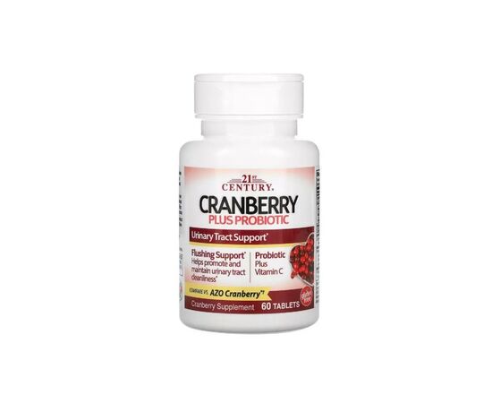 Травы 21st Century Клюква с пробиотиком, Cranberry Plus Probiotic, 60 таблеток (CEN-27848), изображение 3 Травы 21st Century Клюква с пробиотиком, Cranberry Plus Probiotic, 60 таблеток (CEN-27848), изображение 3