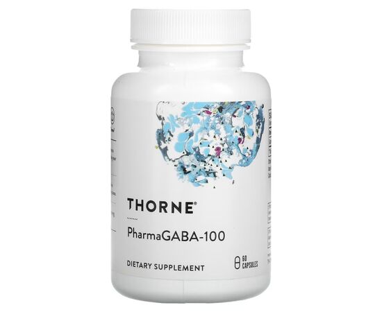 Аминокислота Thorne Research GABA (Гамма-аминомасляная кислота) 100 мг, Pharma GABA-100, 60 капс (THR-65201)