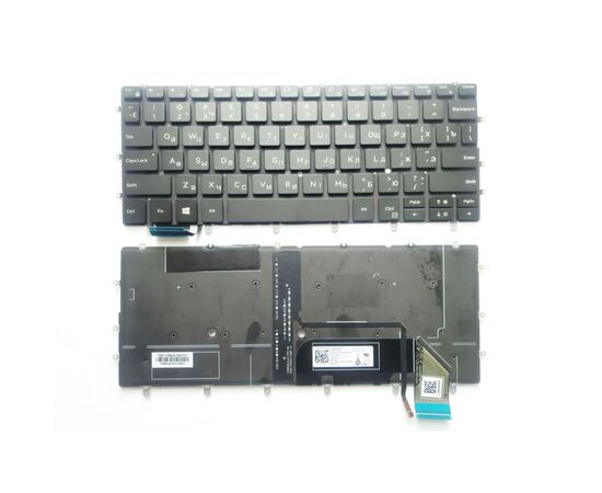 Клавиатура ноутбука Dell XPS 9370/9380 черна з підсв RU (A46206)
