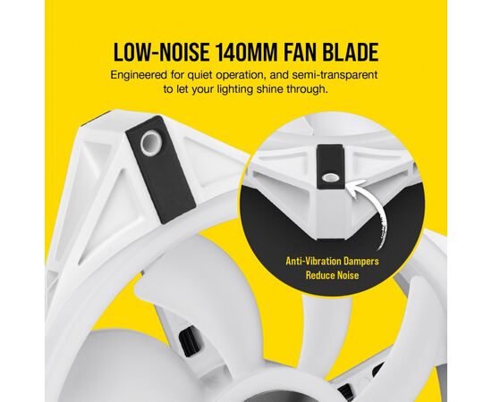 Кулер для корпуса Corsair iCUE QL140 RGB (CO-9050105-WW), изображение 8 Кулер для корпуса Corsair iCUE QL140 RGB (CO-9050105-WW), изображение 8