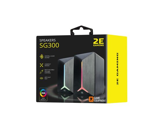 Акустическая система 2E SG300 RGB 3.5mm Black (2E-SG300B), изображение 2 Акустическая система 2E SG300 RGB 3.5mm Black (2E-SG300B), изображение 2