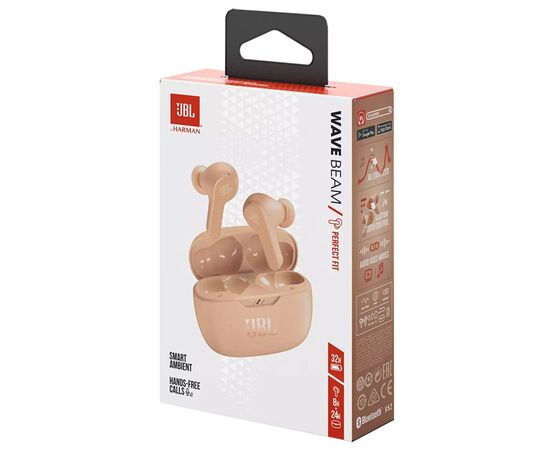 Наушники JBL Wave Beam TWS Beige (JBLWBEAMBEG), изображение 9 Наушники JBL Wave Beam TWS Beige (JBLWBEAMBEG), изображение 9