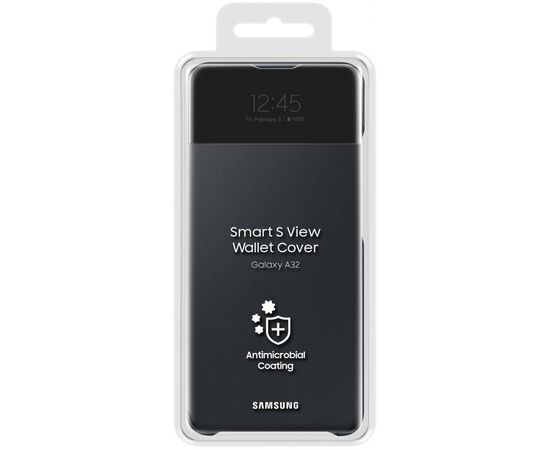 Чехол для моб. телефона Samsung SAMSUNG Galaxy A32/A325 S View Wallet Cover Black (EF-EA325PBEGRU), изображение 5 Чехол для моб. телефона Samsung SAMSUNG Galaxy A32/A325 S View Wallet Cover Black (EF-EA325PBEGRU), изображение 5