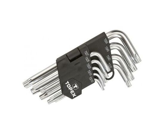 Набор инструментов Topex ключи Torx (зiрочки), TS10-50, набор 9 шт.*1 уп. (35D950), изображение 2