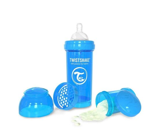 Пляшечка для годування Twistshake антиколиковая 260 мл, голубая (24 853), зображення 2 Пляшечка для годування Twistshake антиколиковая 260 мл, голубая (24 853), зображення 2