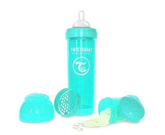 Пляшечка для годування Twistshake антиколиковая 330 мл, бирюзовая (24 879), зображення 2