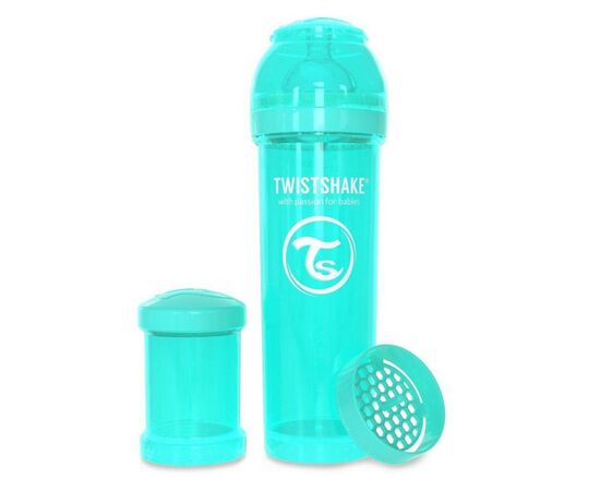 Бутылочка для кормления Twistshake антиколиковая 330 мл, бирюзовая (24 879)