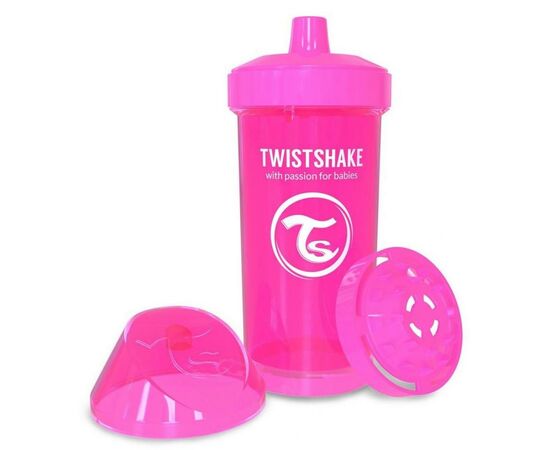 Поильник-непроливайка Twistshake 360 мл 12+мес, розовый (78068)
