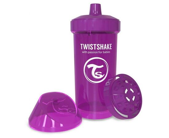 Поильник-непроливайка Twistshake 360 мл 12+мес, фиолетовый (78072)