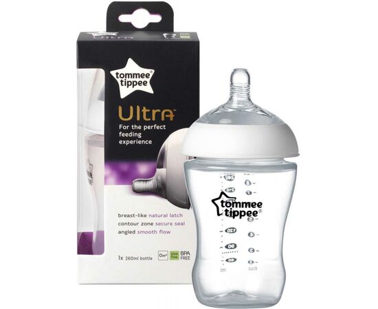 Бутылочка для кормления Tommee Tippee Ultra 260 мл (42420176), изображение 6 Бутылочка для кормления Tommee Tippee Ultra 260 мл (42420176), изображение 6