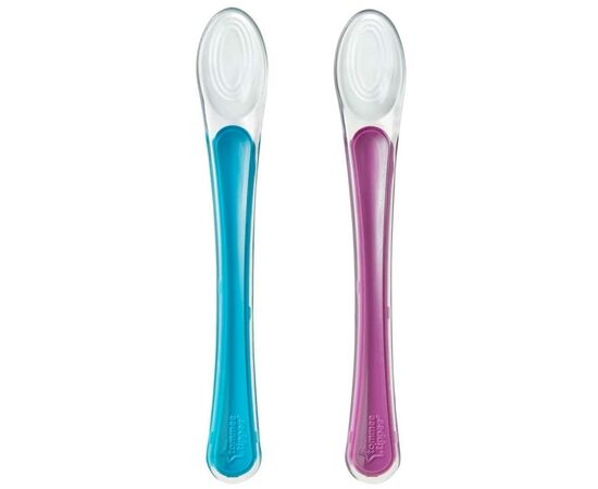 Набір дитячого посуду Tommee Tippee Силіконові ложечки 2 шт від 4 міс (71594)