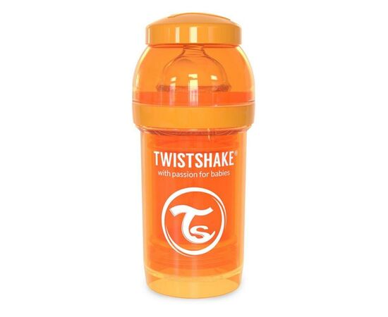 Пляшечка для годування Twistshake антиколькова 180 мл, помаранчева (24848)