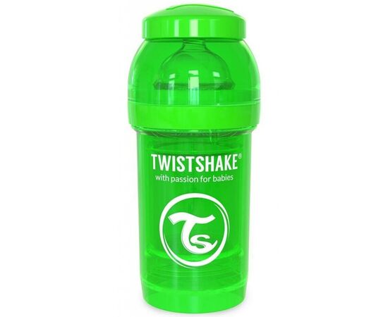 Пляшечка для годування Twistshake антиколькова 180 мл, зелена (24849)