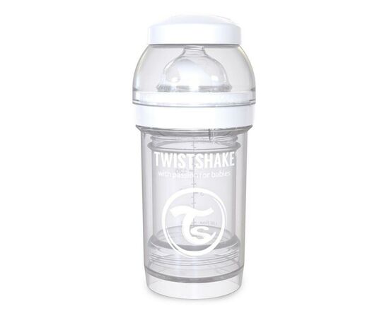 Бутылочка для кормления Twistshake антиколиковая 180 мл, белая (24851)