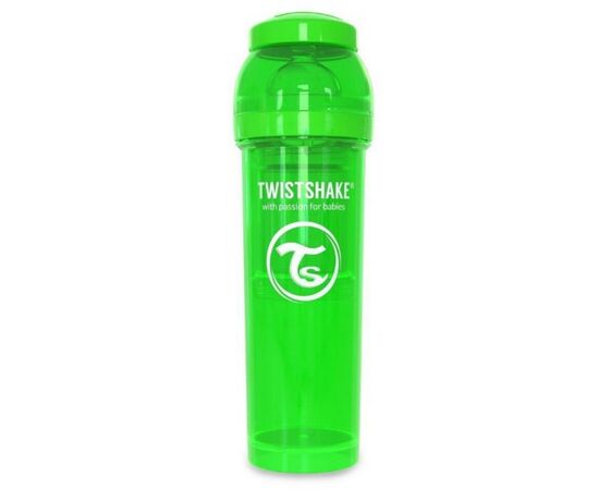 Пляшечка для годування Twistshake антиколькова 330 мл, зелена (24861)