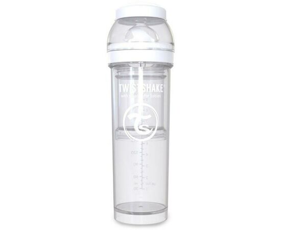 Пляшечка для годування Twistshake антиколькова 330 мл, біла (24863)