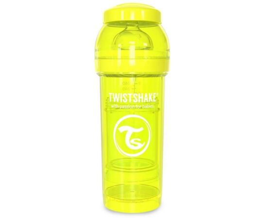Бутылочка для кормления Twistshake антиколиковая 260 мл, желтая (24883)
