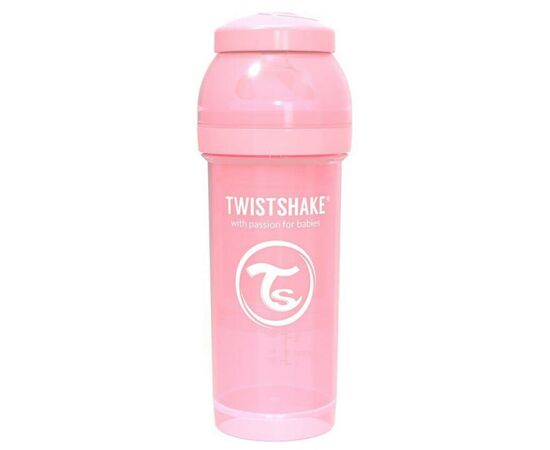 Пляшечка для годування Twistshake антиколькова 260 мл, світло-рожева (69863)