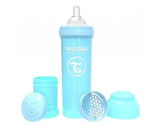Пляшечка для годування Twistshake антиколькова 330 мл, світло-блакитна (69871), зображення 2 Пляшечка для годування Twistshake антиколькова 330 мл, світло-блакитна (69871), зображення 2